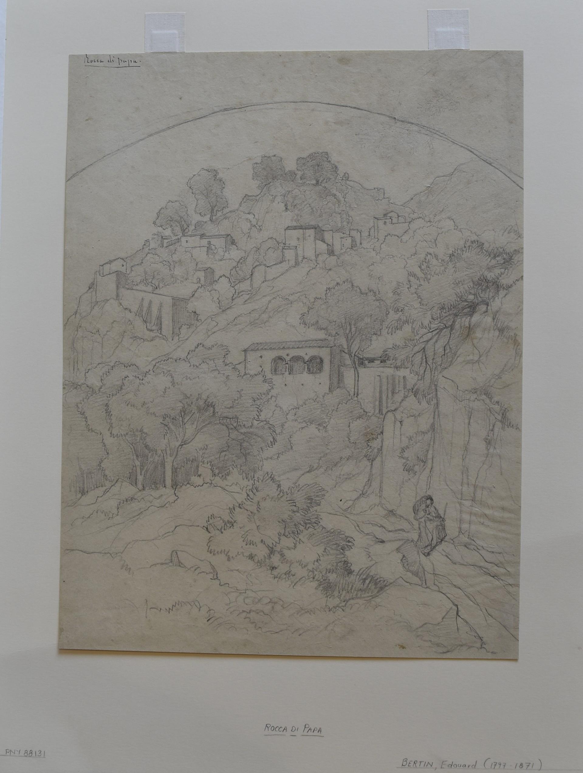 Edouard Bertin (1797-1871)
View of Rocca di Papa
annotated 