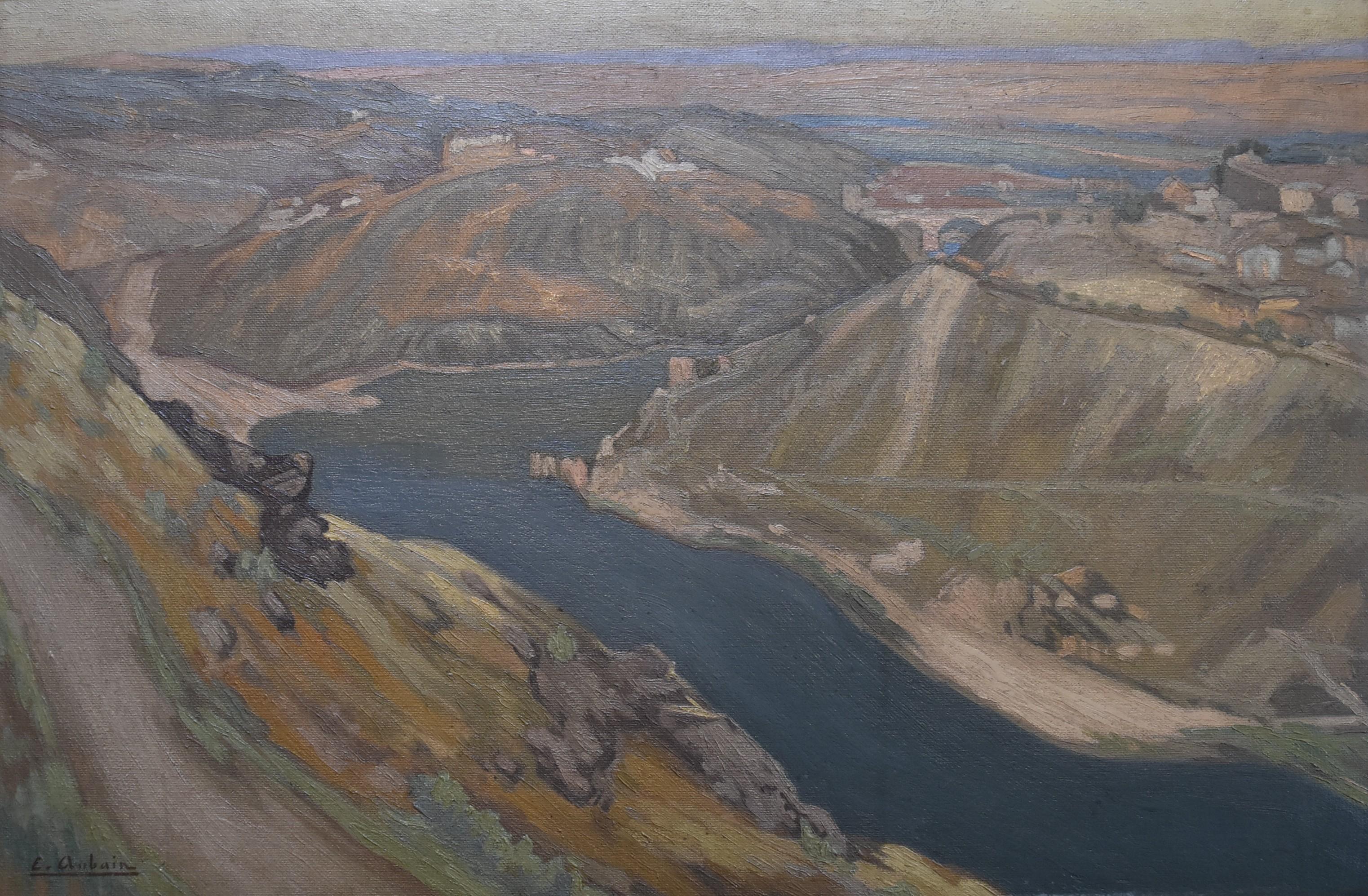 Emmanuel Aubain (1872-1965) A Landscape, signed oil painting