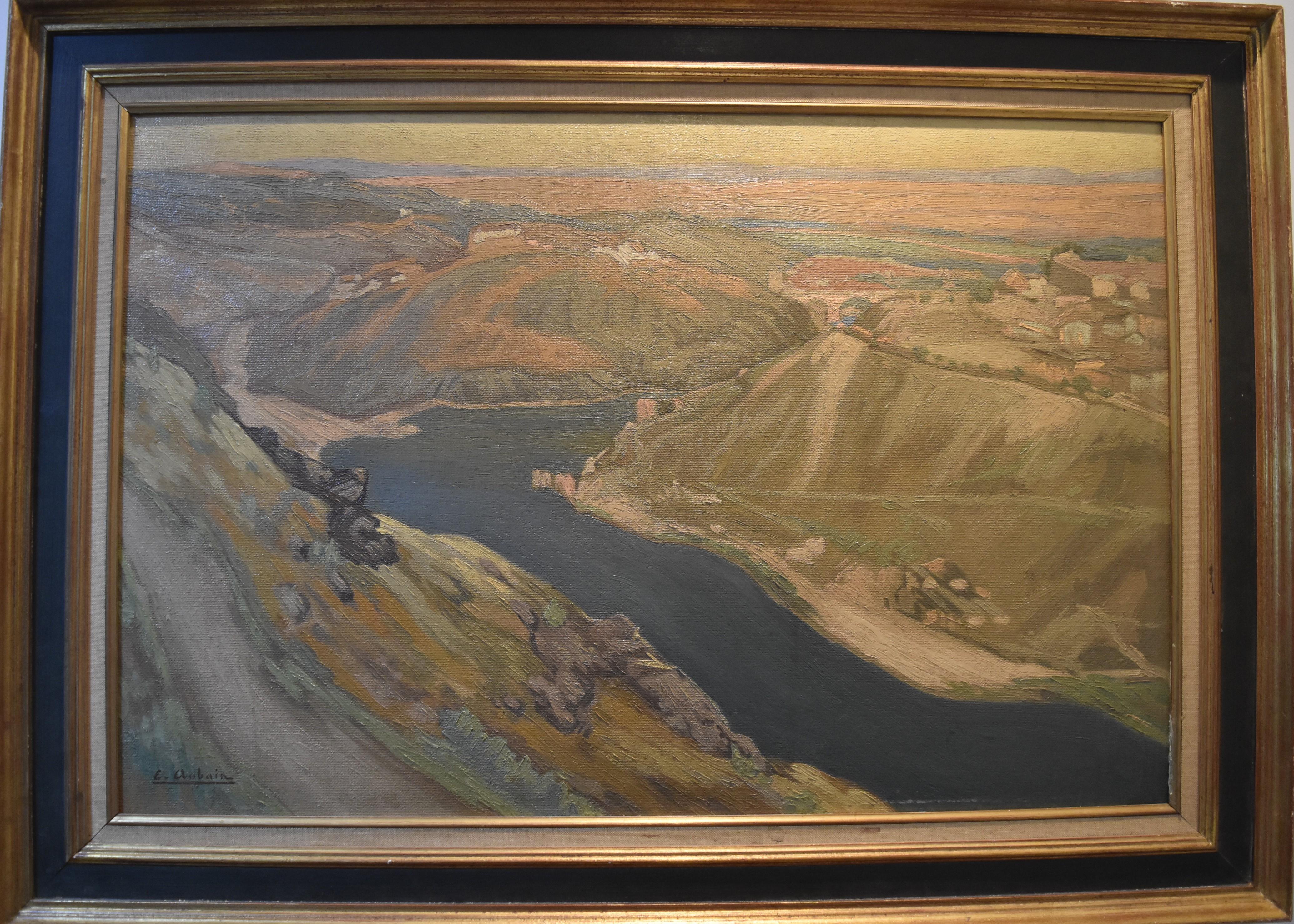 Emmanuel Aubain (1872-1965) Un paisaje, óleo firmado en venta 2