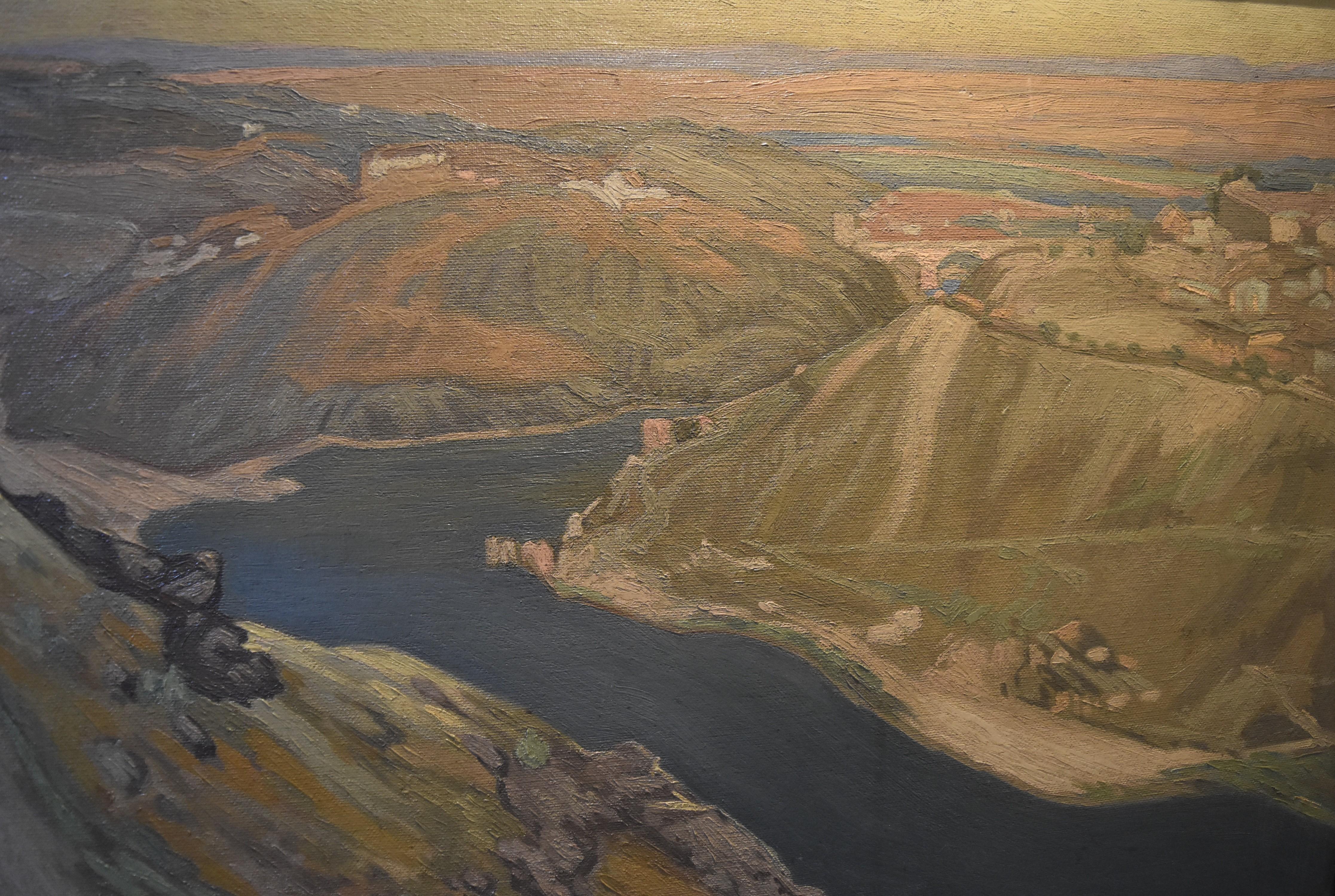 Emmanuel Aubain (1872-1965) Eine Landschaft, signiertes Ölgemälde im Angebot 3