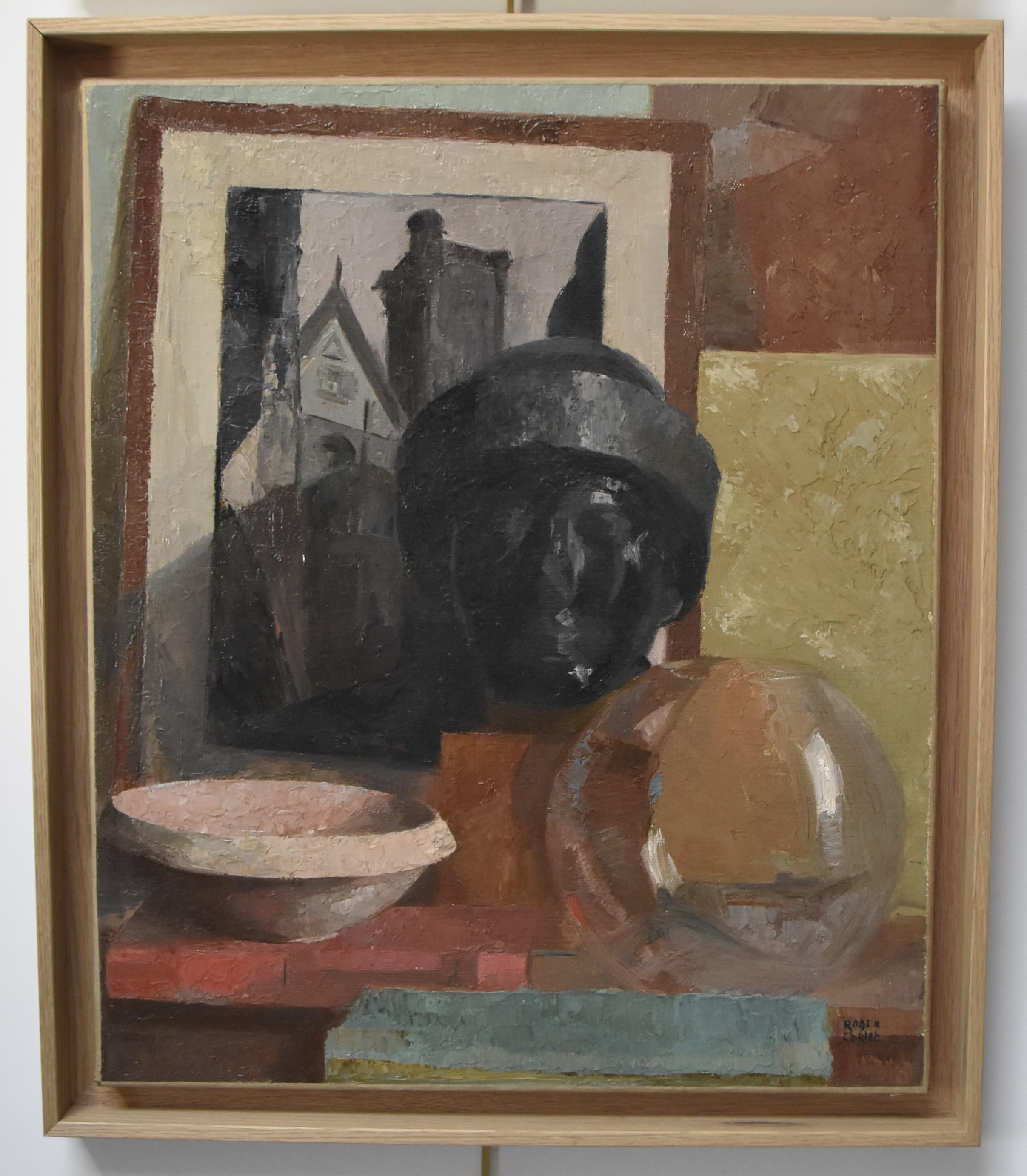 Roger Cortet (1910-1978) Still-life with a sculpture, oil on canvas signed 1