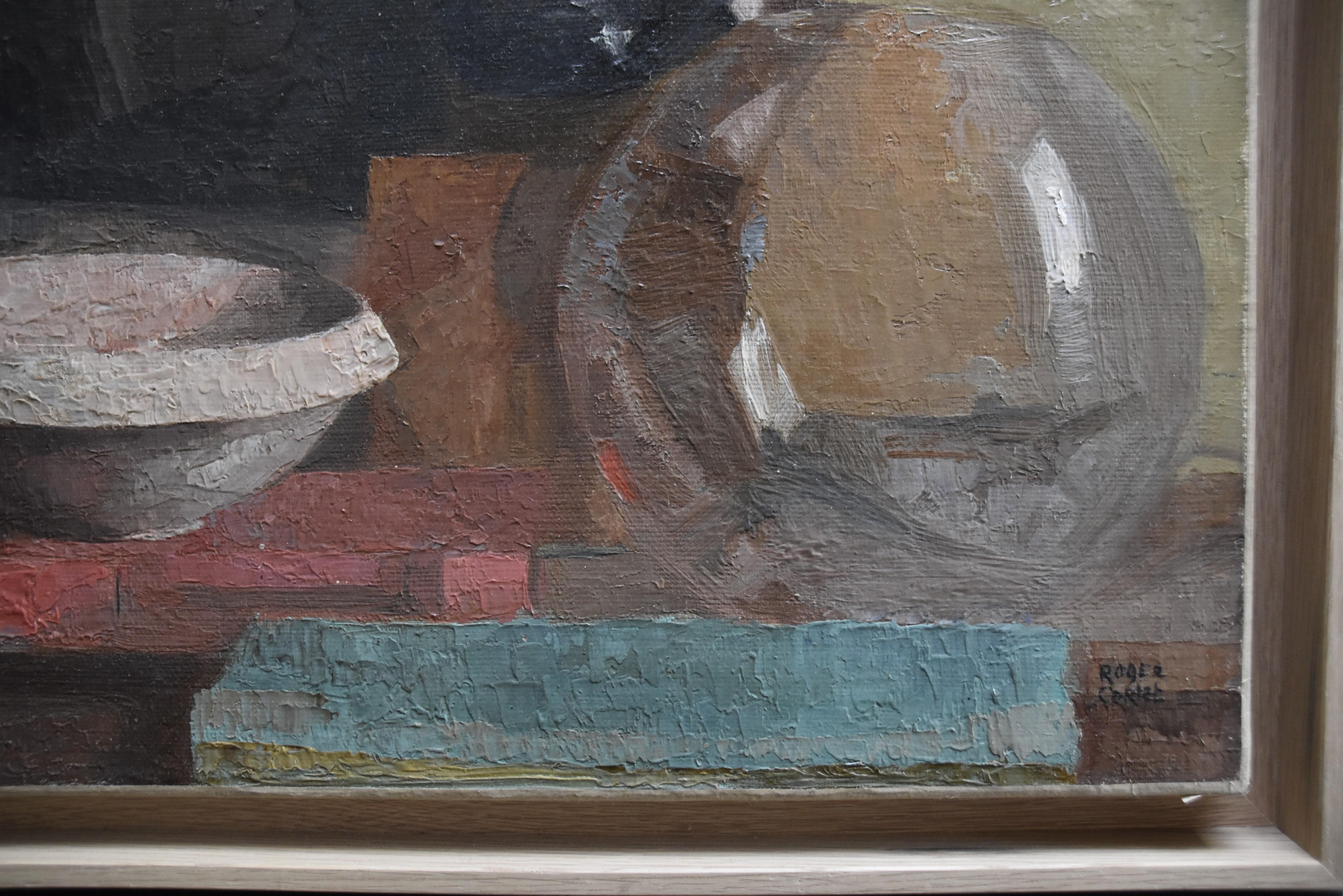 Roger Cortet (1910-1978) Still-life with a sculpture, oil on canvas signed 2