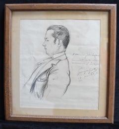 Georges Scott (1873-1943) Portrait of Jules Lagorio 1893, signed drawing