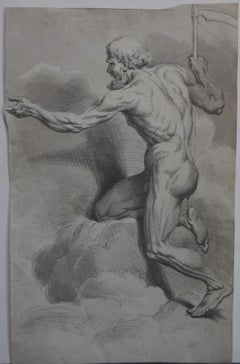 French Neo classical school, Allegory of Time, original drawing