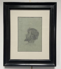 Jean-Amédée Gibert (1869-1945) Portrait of a man, 1895, drawing signed and dated