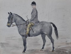 Pierre Olivier DUBAUT (1886-1968)  A Horseman, signed watercolor