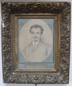 Jean Coraboeuf (1870-1947) Porträt eines Künstlers, 1914, signierte Zeichnung