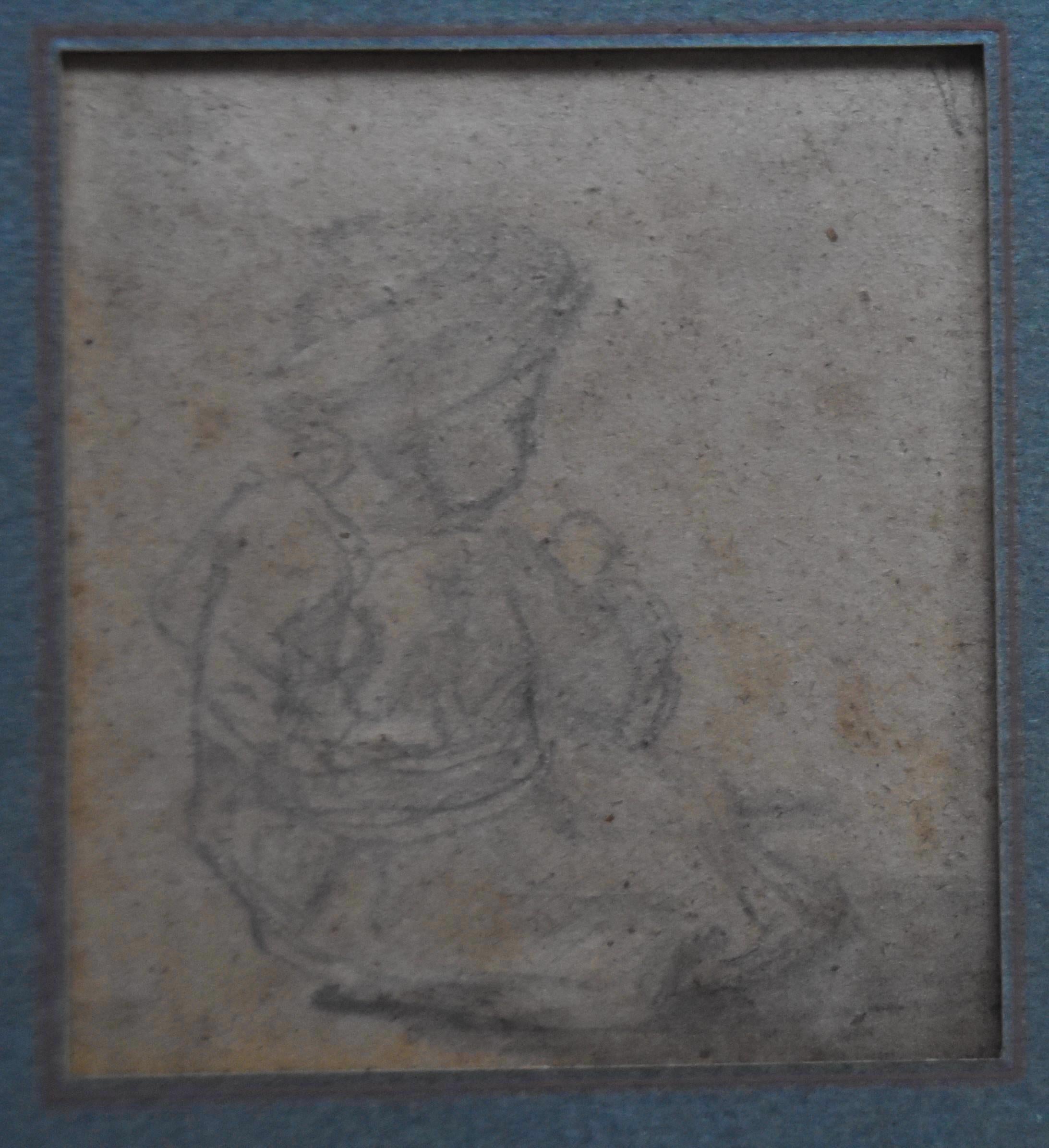 Charles Emile JACQUE (Paris 1813 - 1894)
Four drawings in the same vintage mount with the name of the artist

- A baby (?)
Pencil on paper
8.5 x 8 cm
condition : Distressed yellowed and stained (see photographs please)

-Three sheeps
Pen and black
