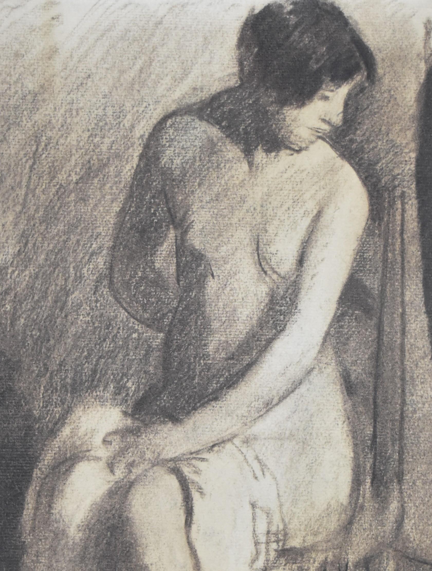 Henry Ottmann (1877-1927)  Nude in the studio, drawing signed For Sale 2