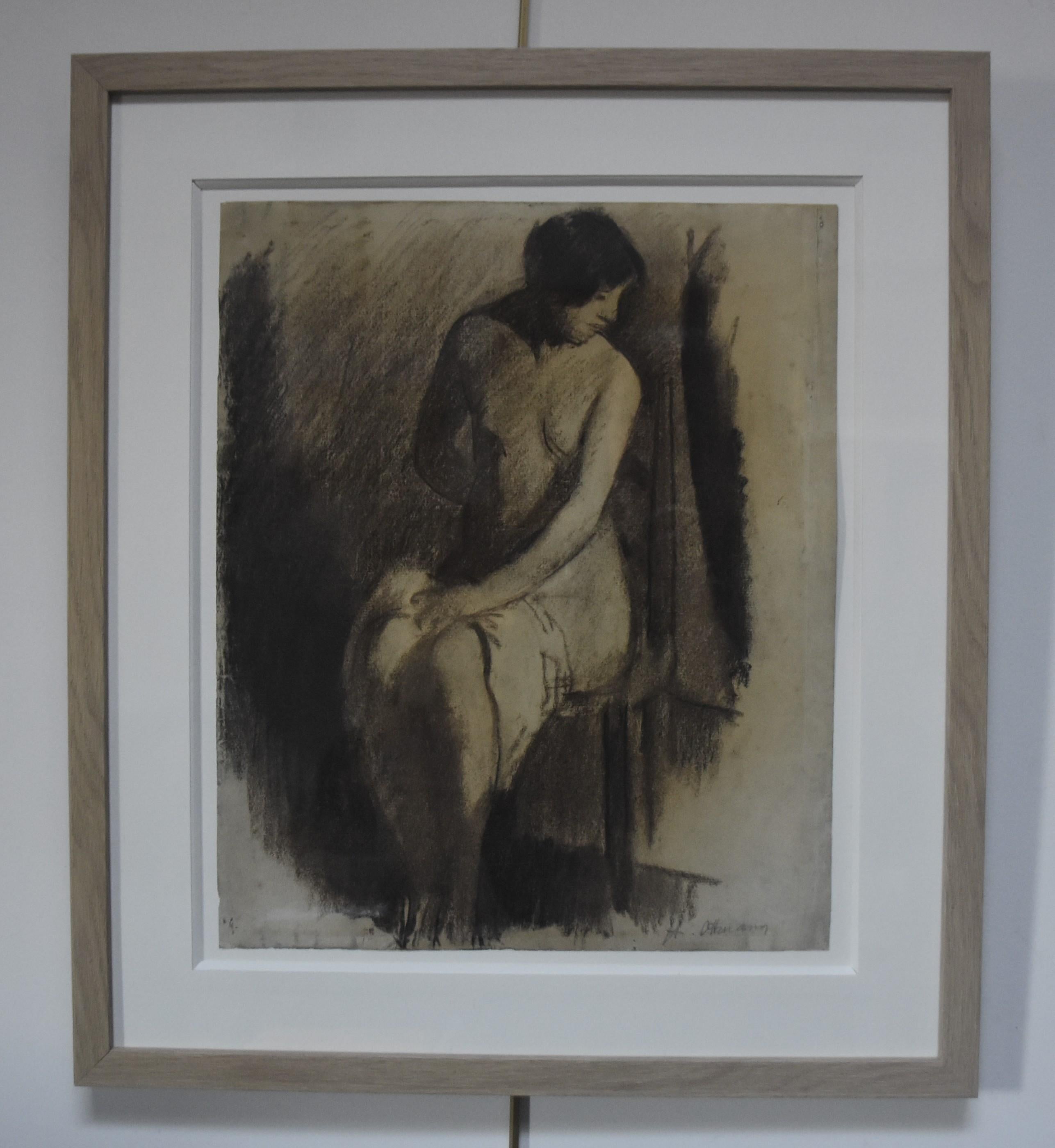 HENRY Ottmann (1877-1927)  Akt im Atelier, signierte Zeichnung im Angebot 5