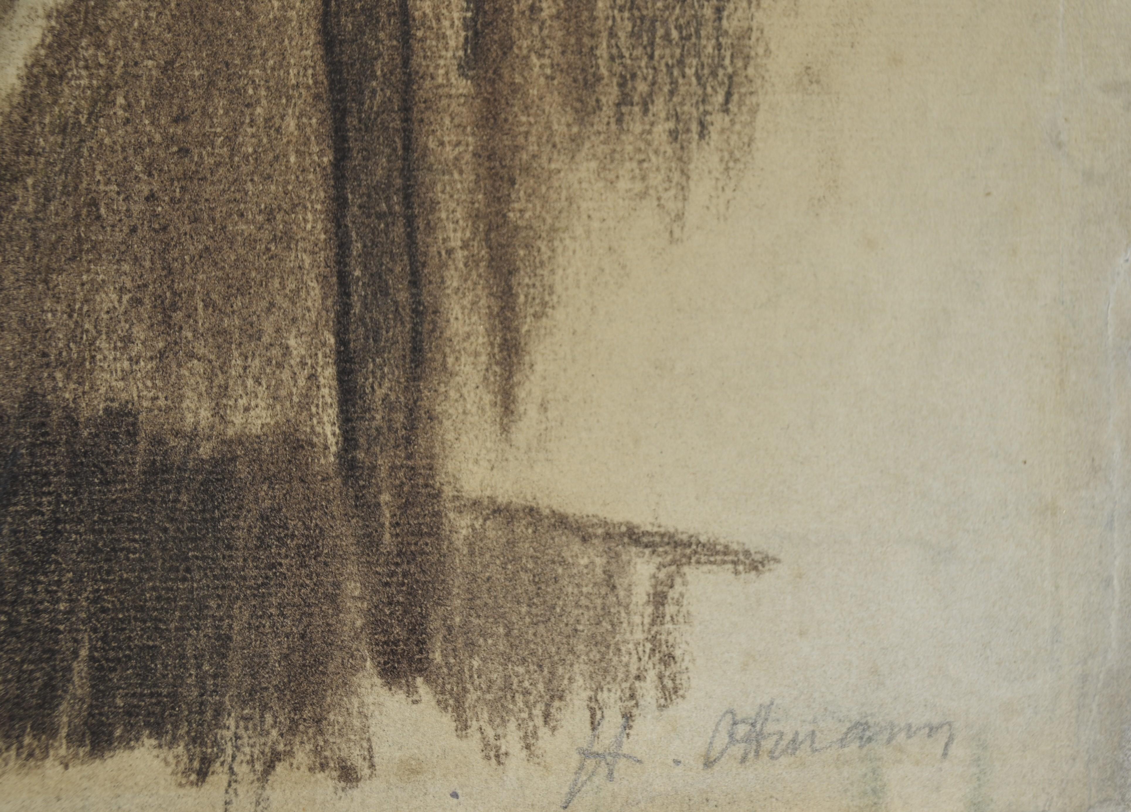 HENRY Ottmann (1877-1927)  Akt im Atelier, signierte Zeichnung (Post-Impressionismus), Art, von Henri Ottmann
