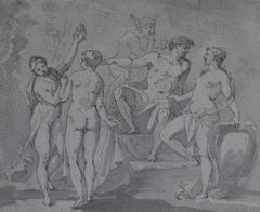 French School 18th century, The Judgement of Paris, original drawing