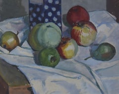Georges Louis Claude (1879-1963) Still life with apples, 1939 gouache signed