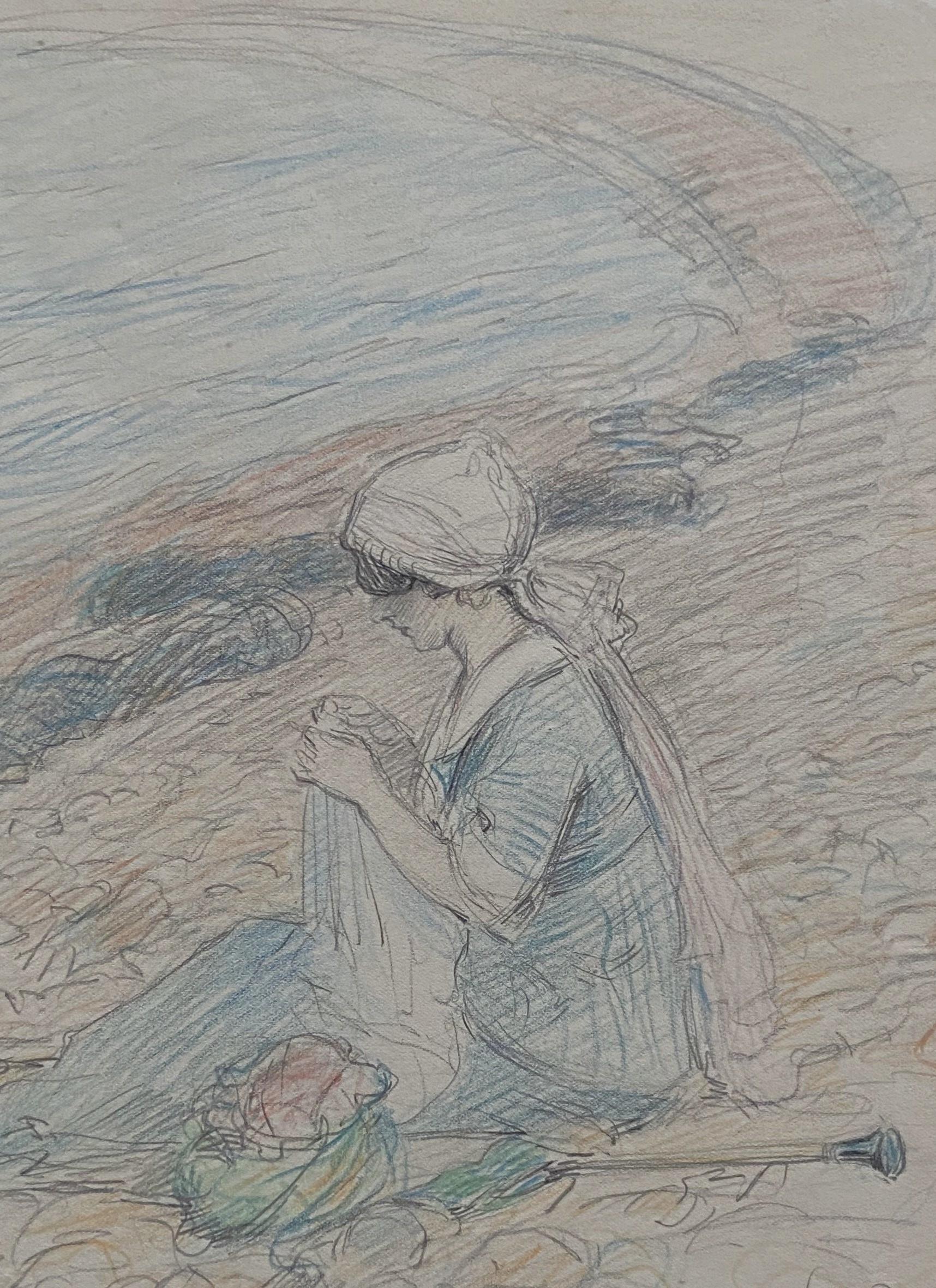 Lubin de Beauvais (1873-1917) L'Anse de Launay 1911, signed color drawing  For Sale 2