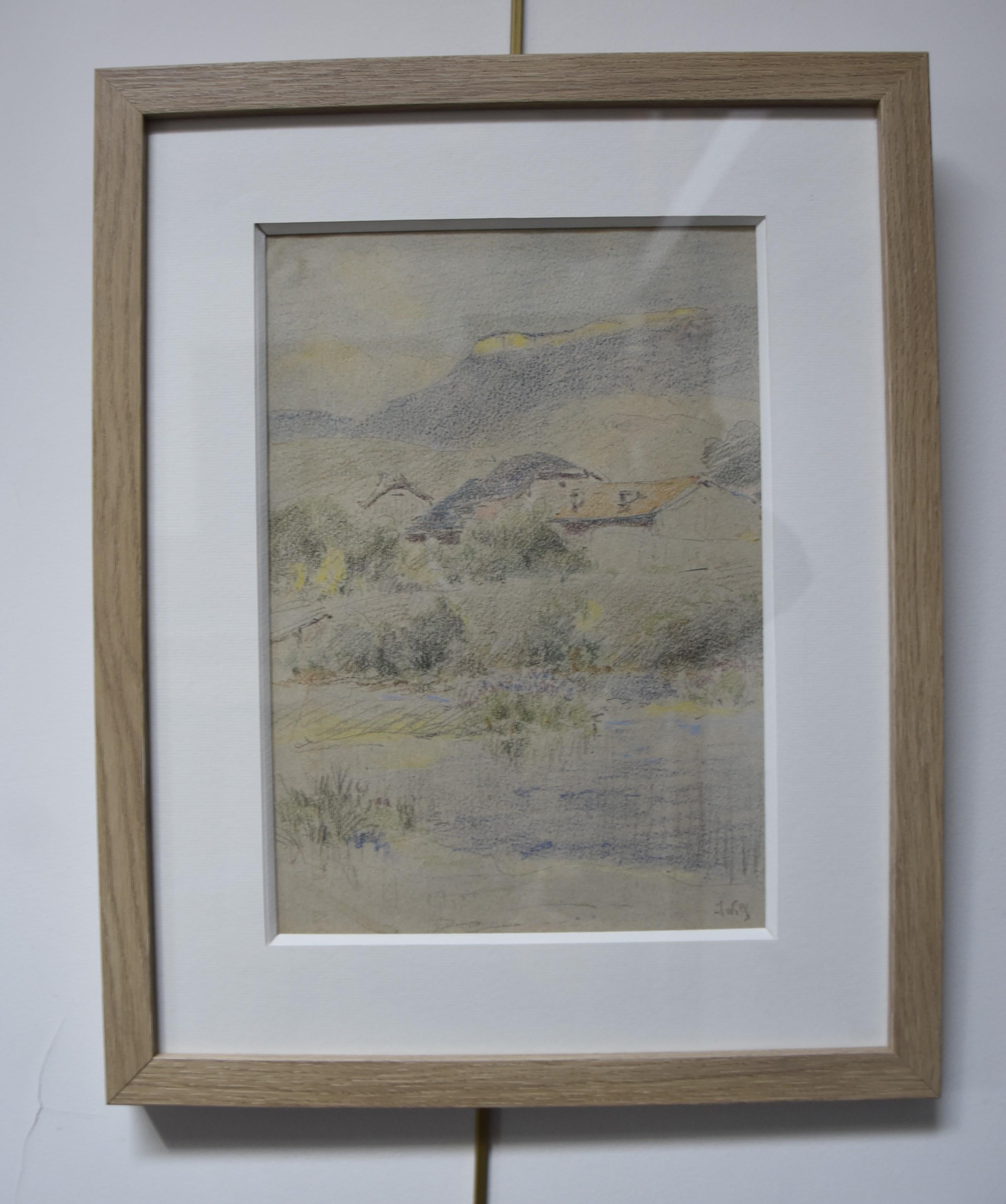 Paysage avec un village, signé Marie-Joseph Clavel dit Iwill (1850-1923) en vente 6