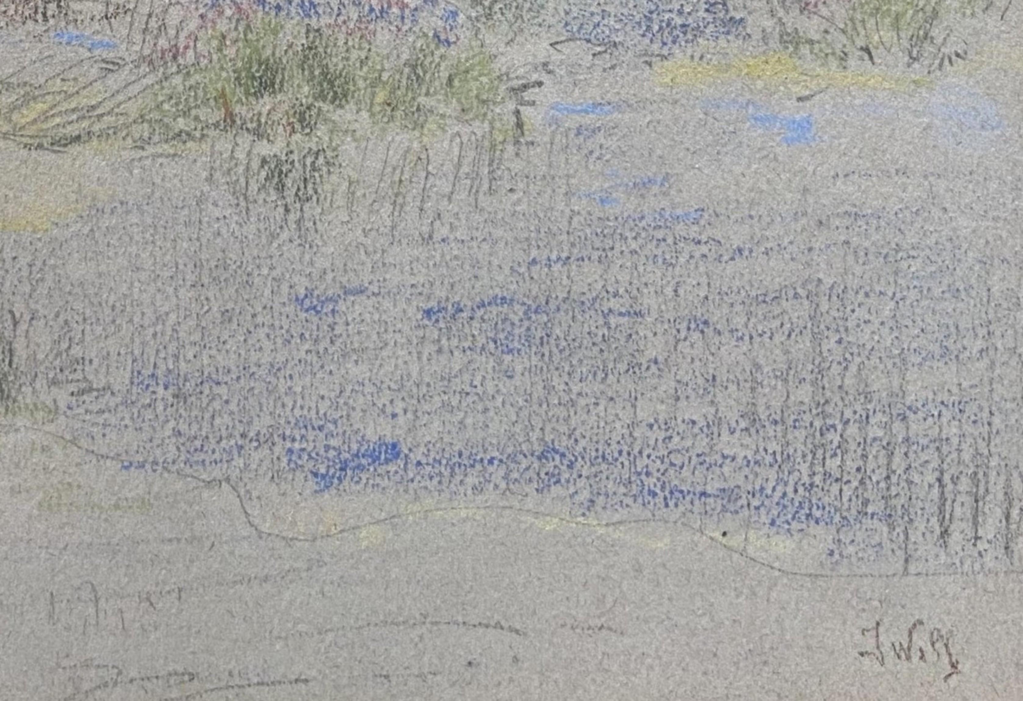 Marie-Joseph Clavel dit Iwill (1850-1923) Paysage avec un village, signé 1