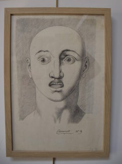 French School 18th Century, L'étonnement, form of expression, drawing