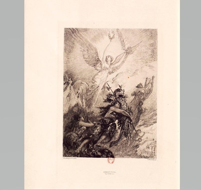 G. A. Rochegrosse (1859-1938) Étude pour Les Trophées, dessin original 4