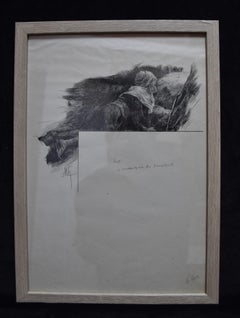Felician Myrbach (1853-1940) L'Araignée du Prophète, original drawing