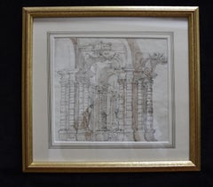 18th Century Italian School, An Architectural Capriccio, drawing