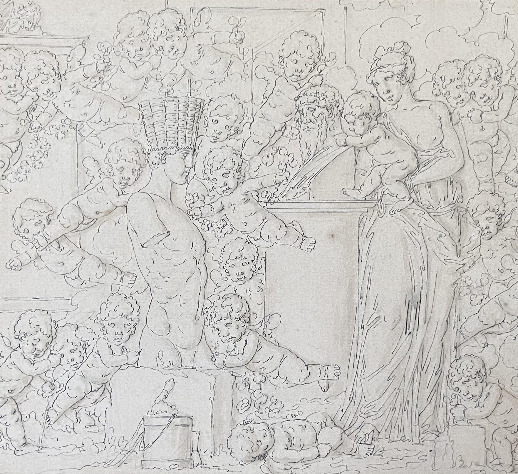 Louis-Félix de La Rue (1730-1777)  A Mythological scene, drawing For Sale 2