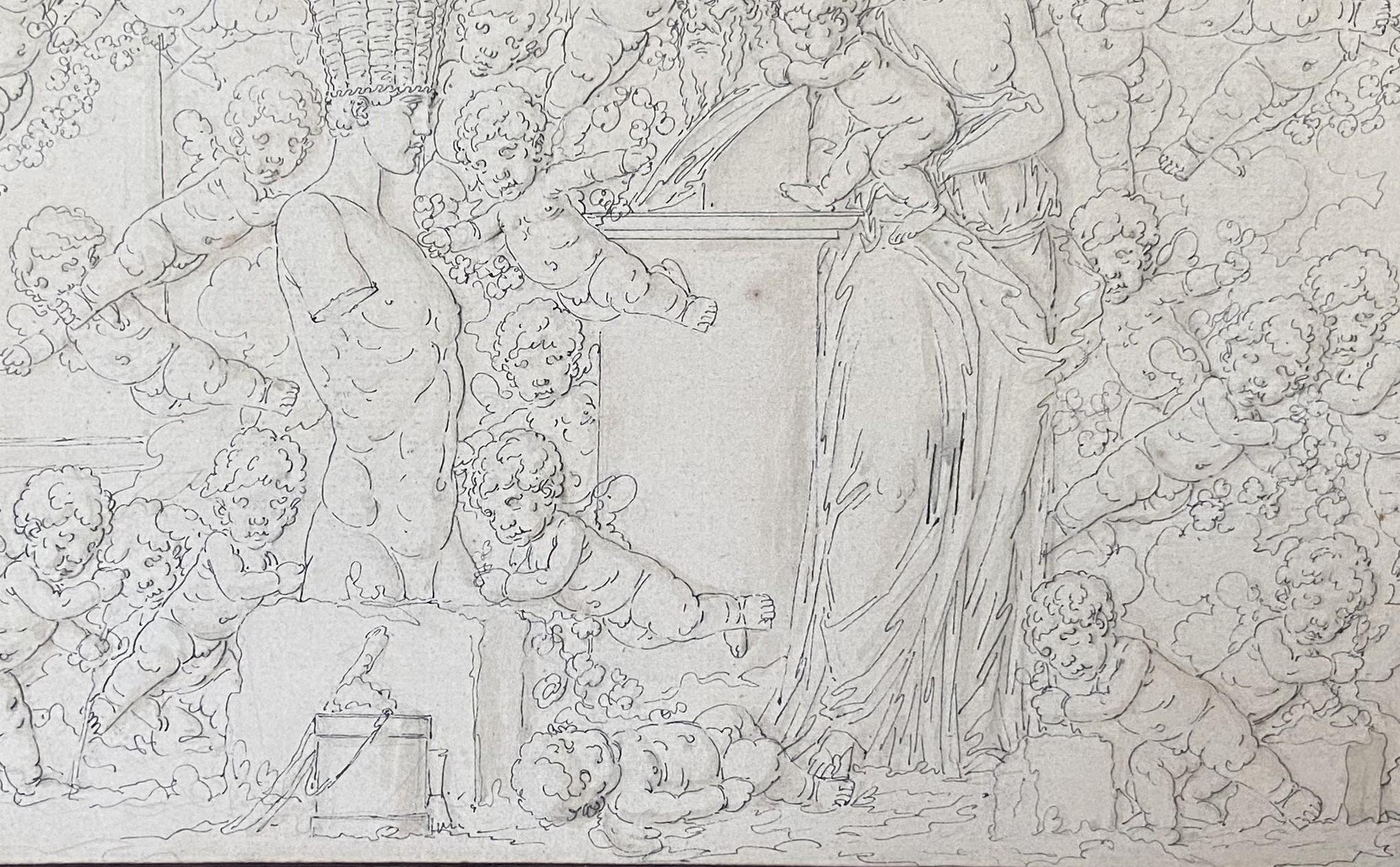 Louis-Félix de La Rue (1730-1777)  A Mythological scene, drawing For Sale 6