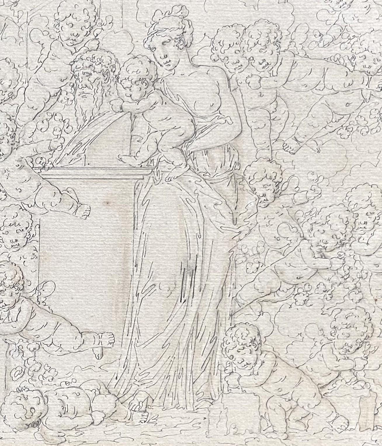 Louis-Félix de La Rue (1730-1777)  A Mythological scene, drawing For Sale 8