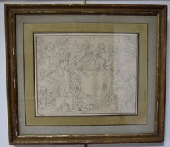 Louis-Félix de La Rue (1730-1777)  A Mythological scene, drawing