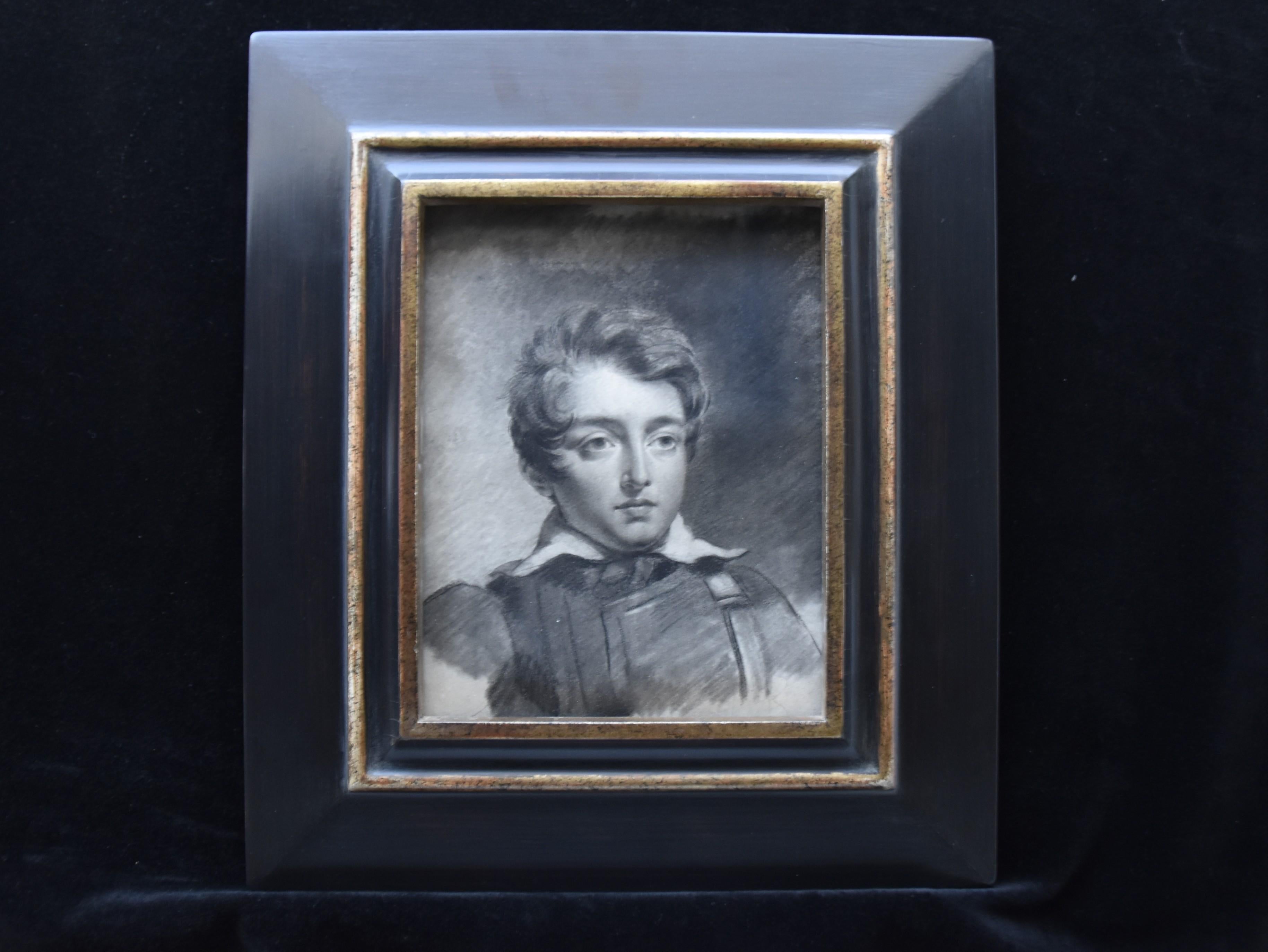 French Romantic school, Portrait of a young man, drawing For Sale 5