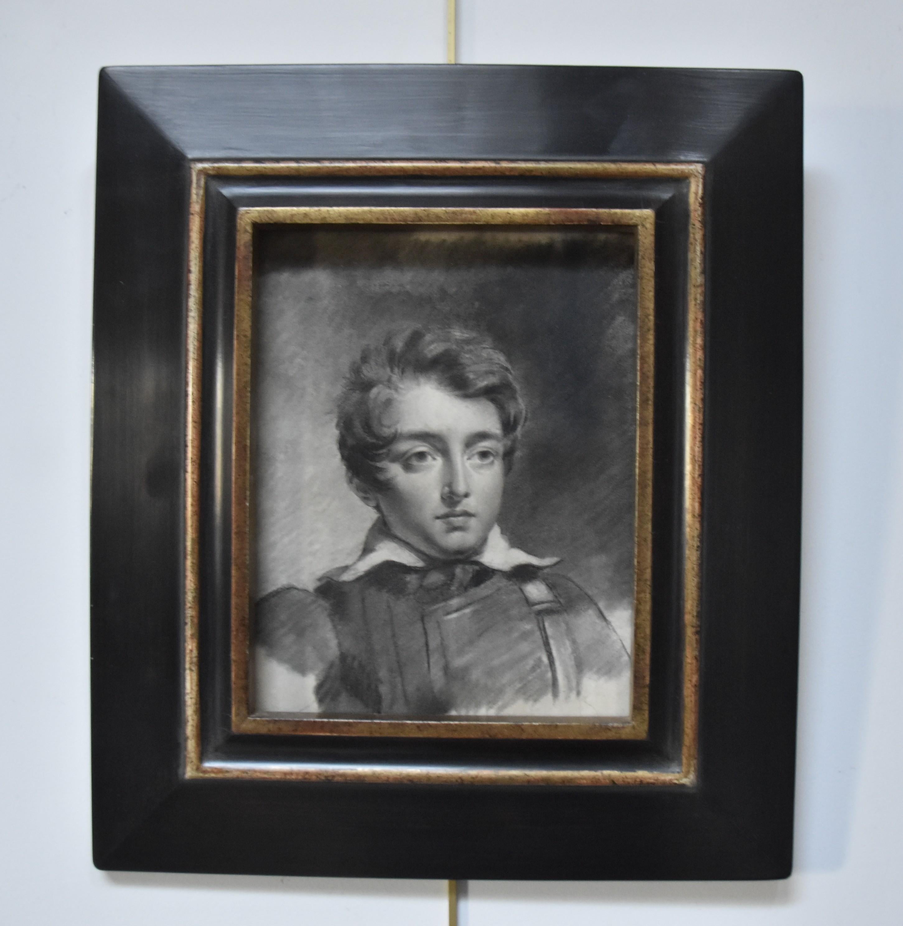 French Romantic school, circa 1840
Portrait of a young man, 
charcoal on paper
22.5 x 17 cm
In good condition, however, there is a restoration of the paper in the upper right-hand quarter, which is barely visible.
Framed : 39 x 34 cm

This fine