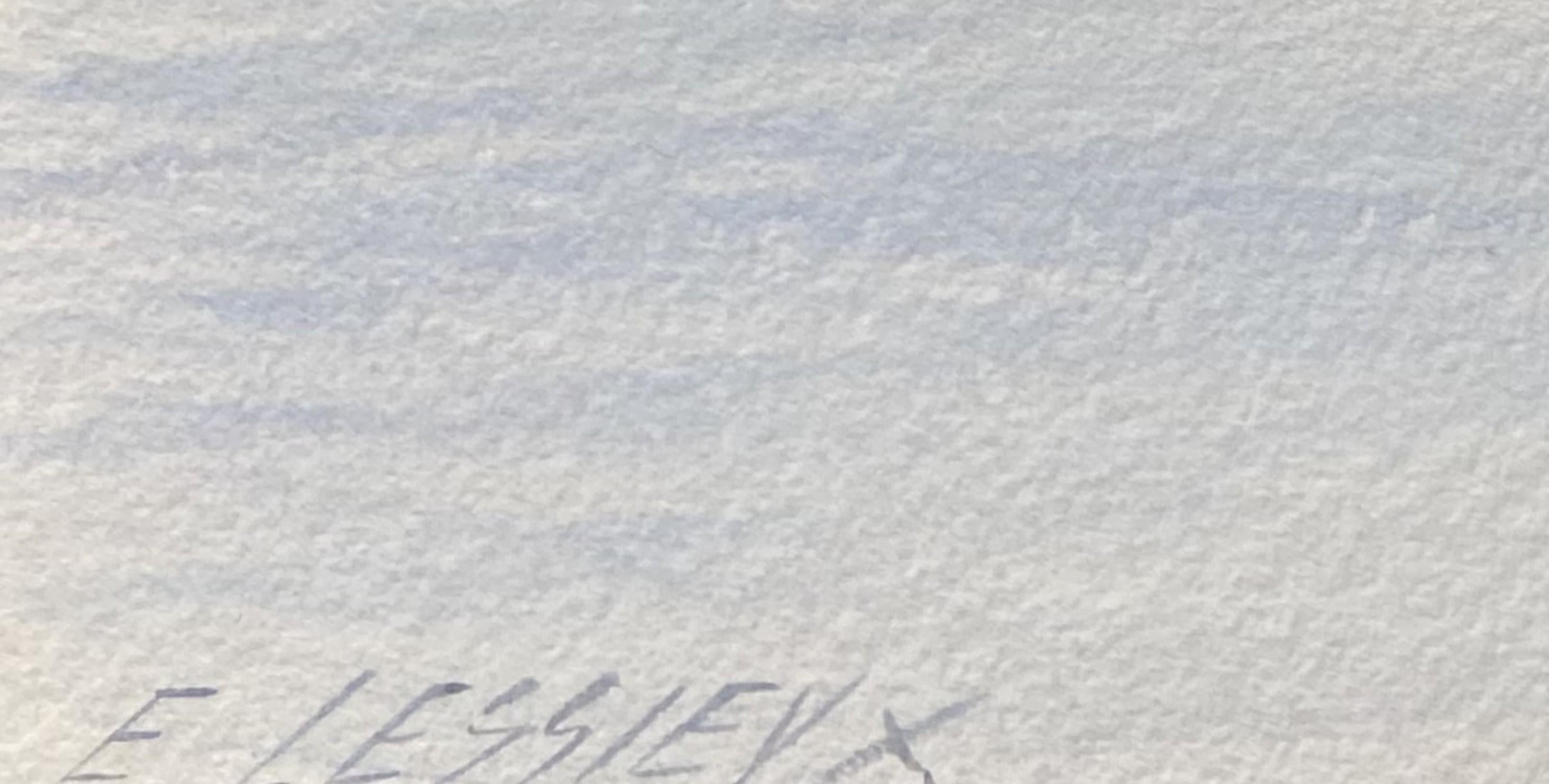 Ernest Lessieux (1848 - 1925) 
Das Meer bei ruhigem Wetter, 
signiert unten links
Aquarell auf Papier
16.5 x 24 cm
Gerahmt : 35 x 41 cm

Dieses eher untypische Werk ist eine bemerkenswerte Ergänzung des Oeuvres von Ernest Lessieux, und es ist auch