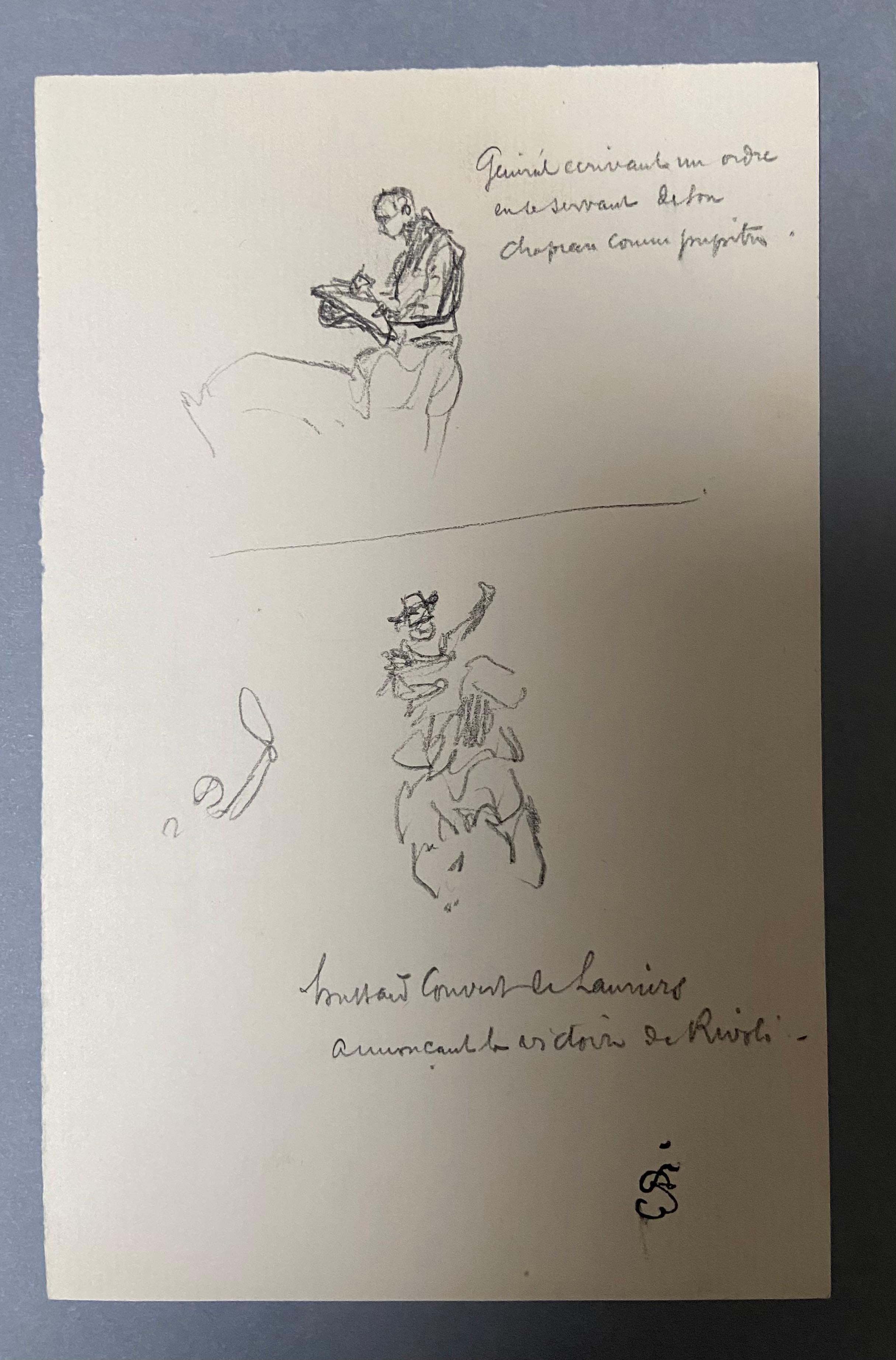 Edouard Detaille (1848 1912) Sketches, two drawings - Art by Jean Baptiste Édouard Detaille