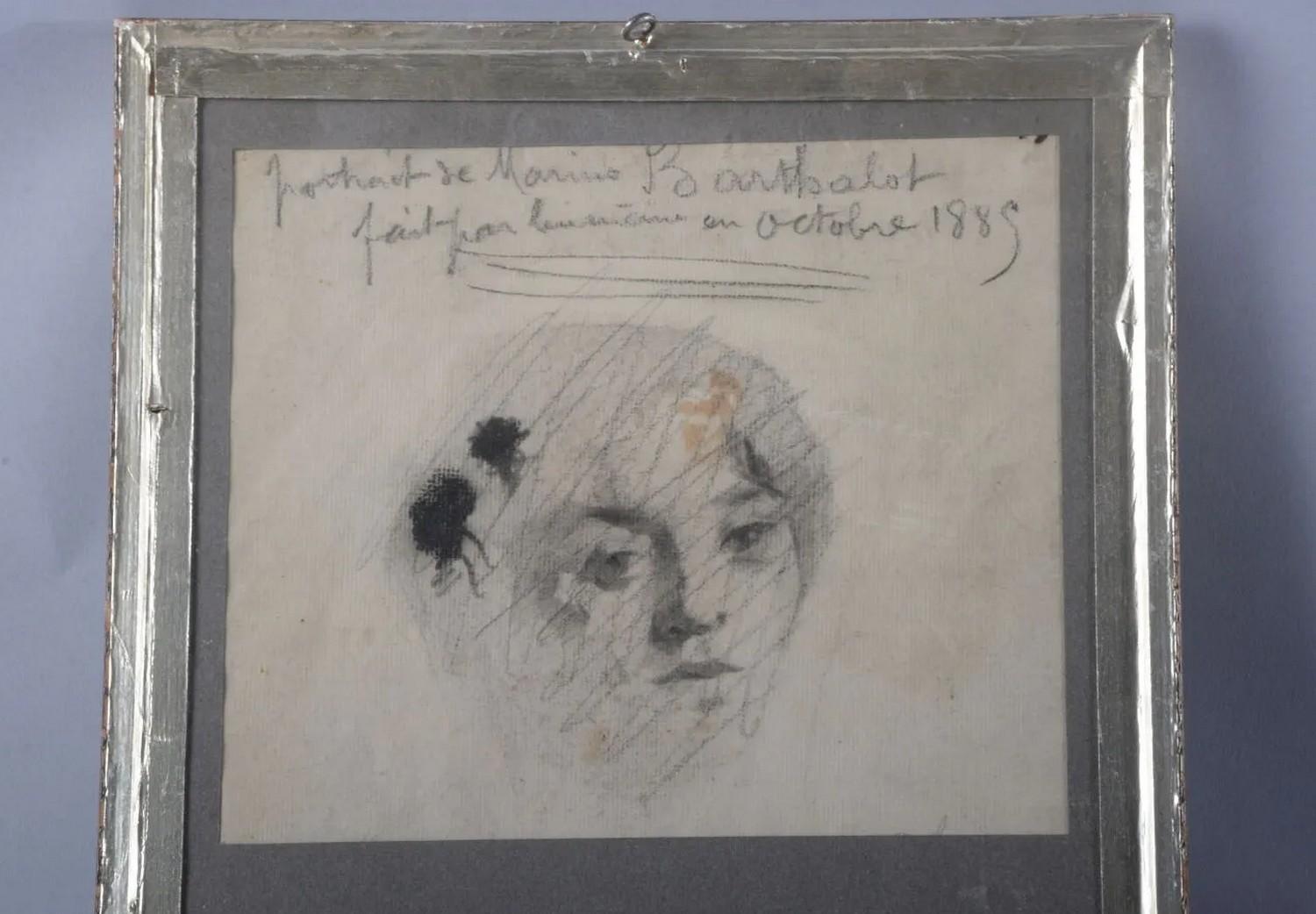 Marius Barthalot (1861-1955) A Self-portrait of the artist, 1885, signed drawing 4