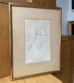 German School 19th Century, Portrait of a boy, drawing