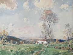 Paul Emile Lecomte (1877-1950)  Entre Cannes et Grasse, signed watercolor