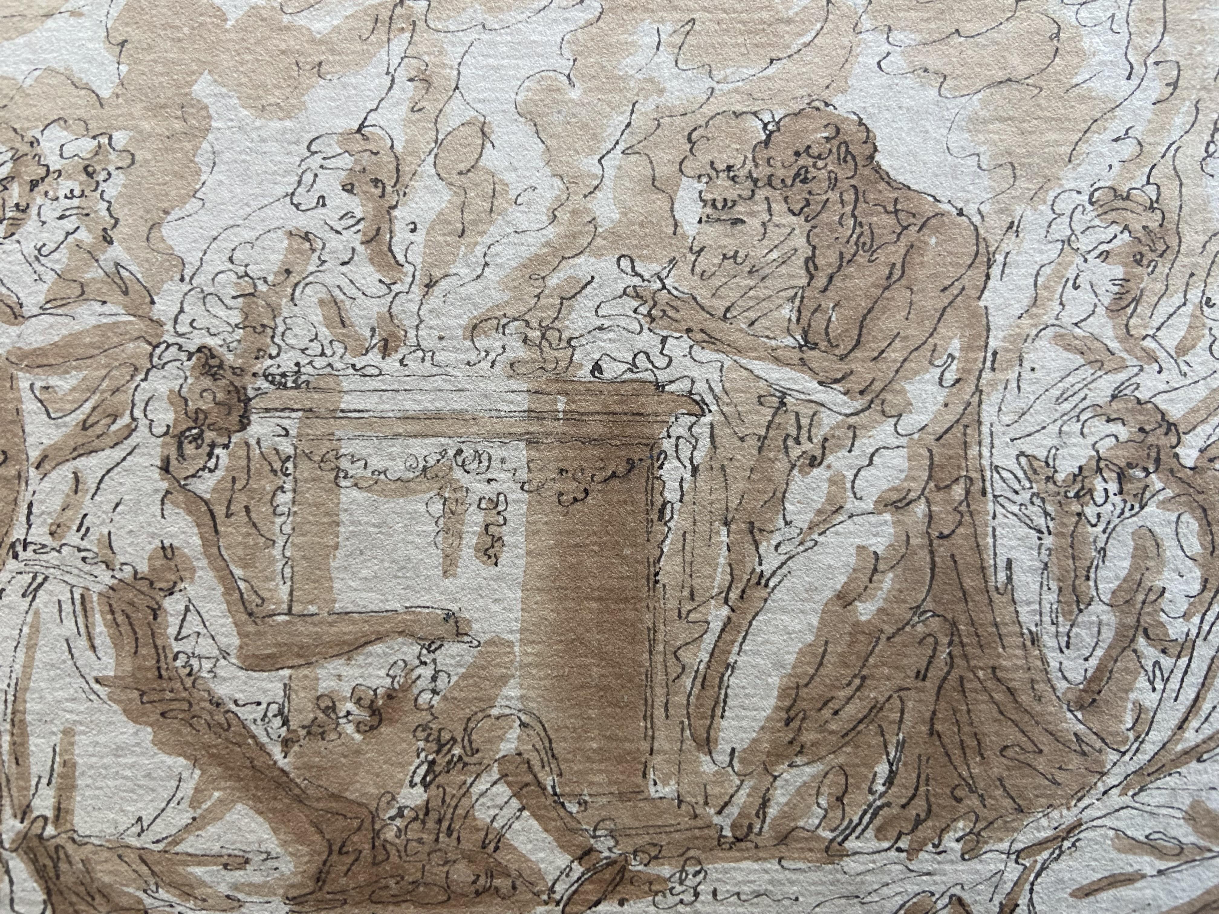Louis-Félix de La Rue (1730-1777) Una scena di sacrificio antico, disegno 5