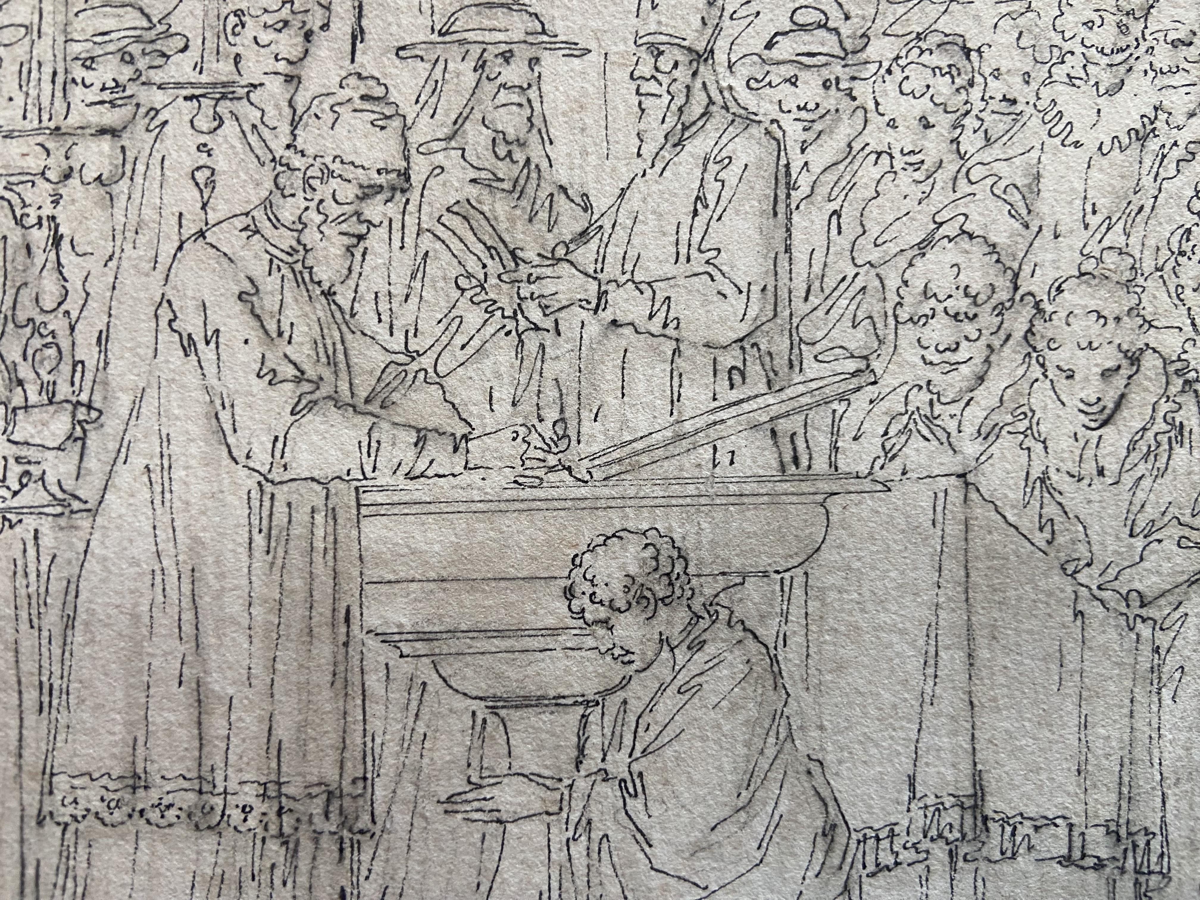 Louis-Félix de La Rue (1730-1777) Il battesimo di Carlomanno, disegno in vendita 2