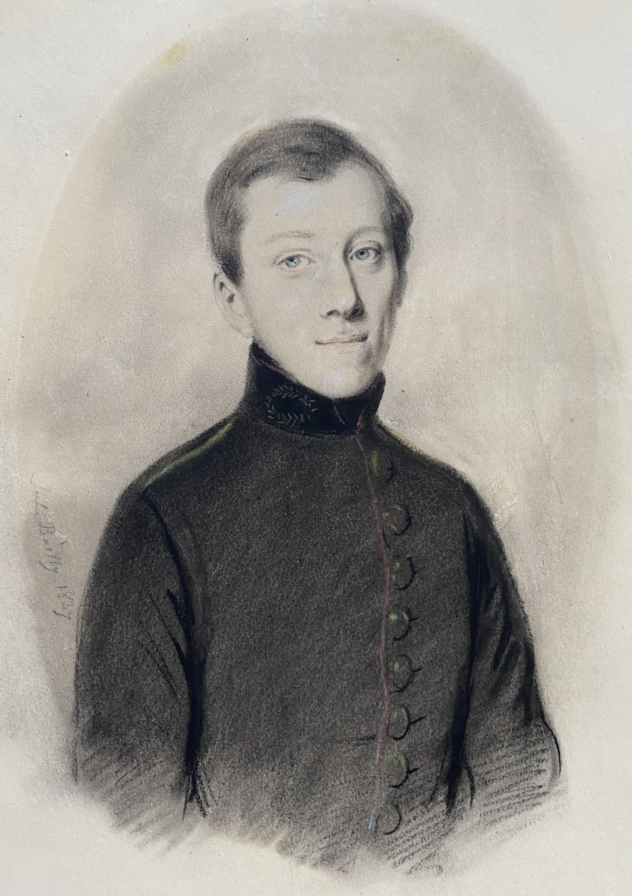 Jules Boilly (1796-1874) Portrait d'un jeune homme, dessin signé et daté en vente 2