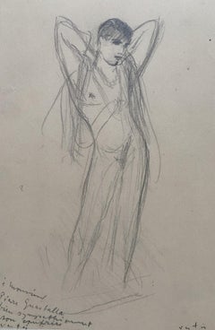 Marcel Vertès (1895-1961) Artista de music-hall, dibujo firmado