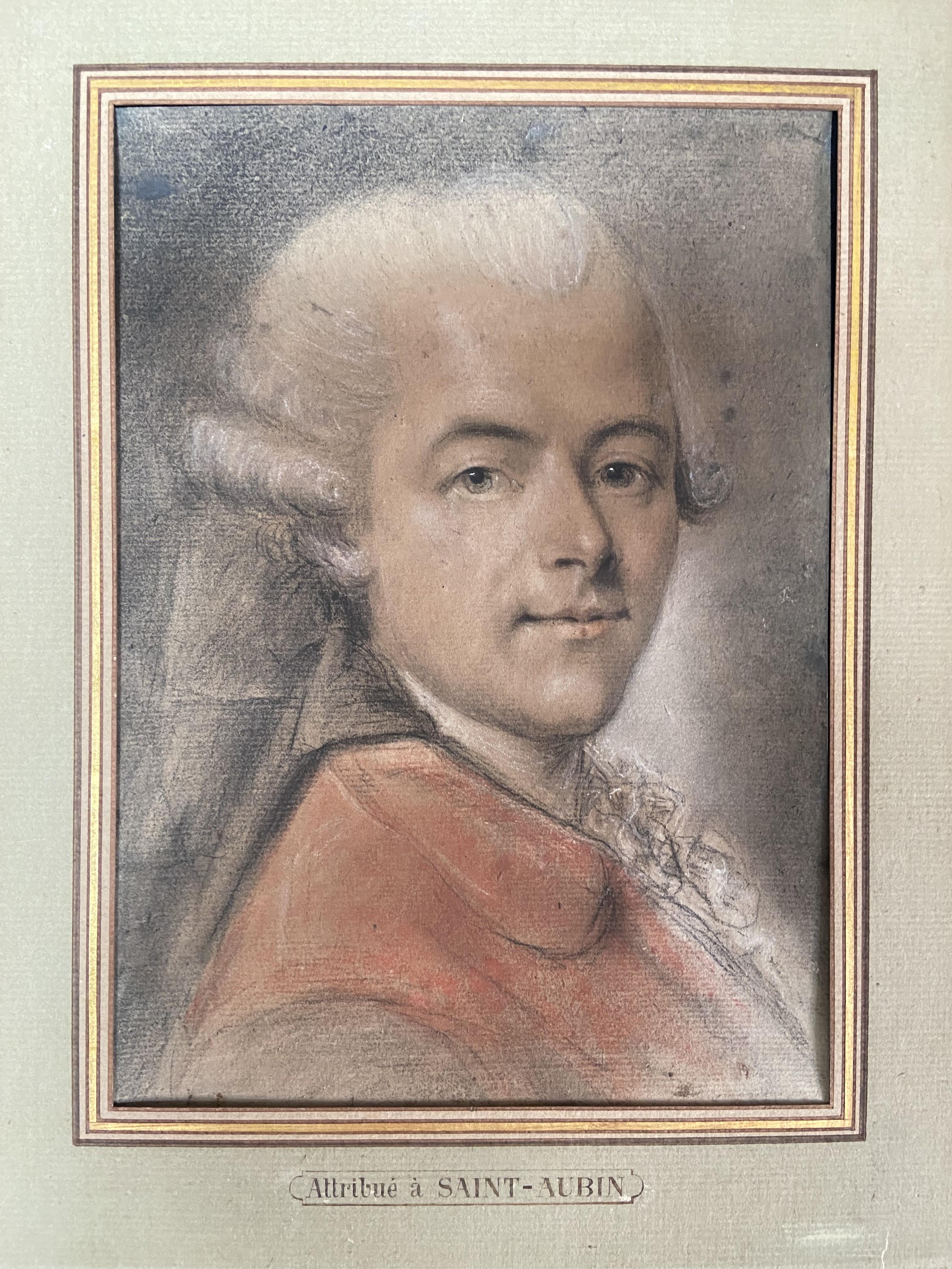 Escuela Francesa Siglo XVIII, Retrato de caballero, pastel - Art de Unknown