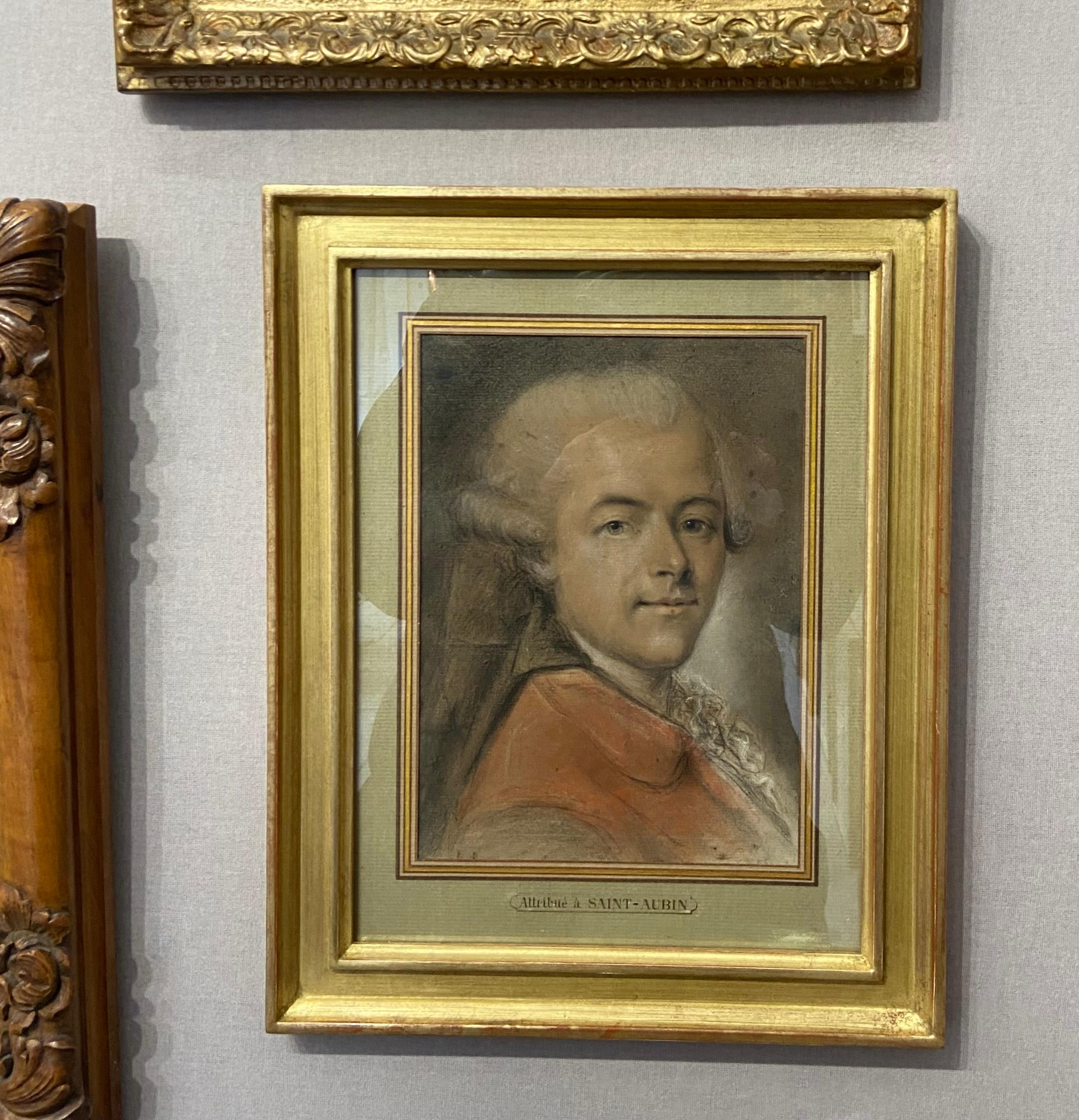 Escuela Francesa Siglo XVIII, Retrato de caballero, pastel en venta 2