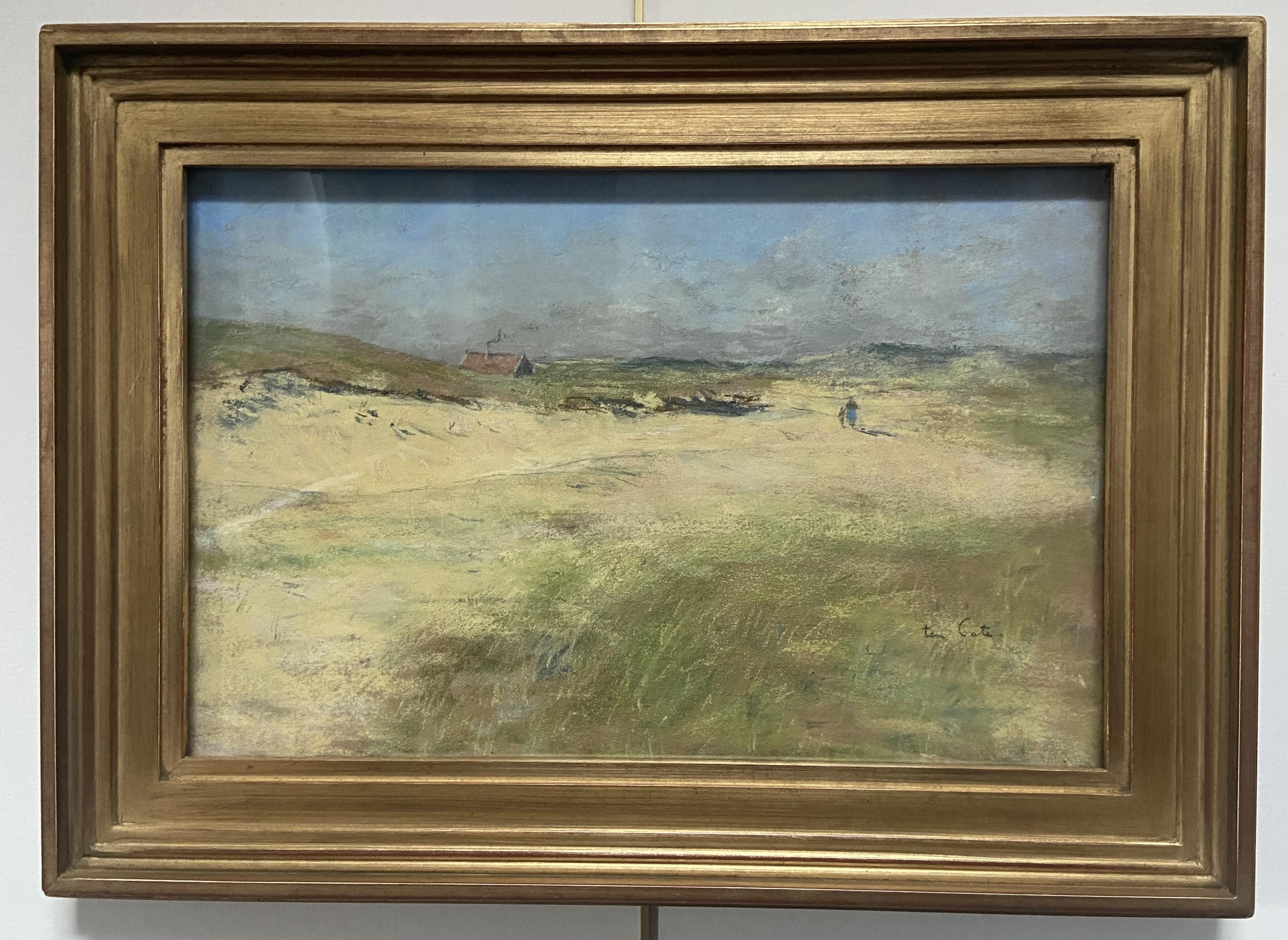 Siebe Johannes Ten Cate (1858-1908)  A Dune Landscape, pastel signed For Sale 1