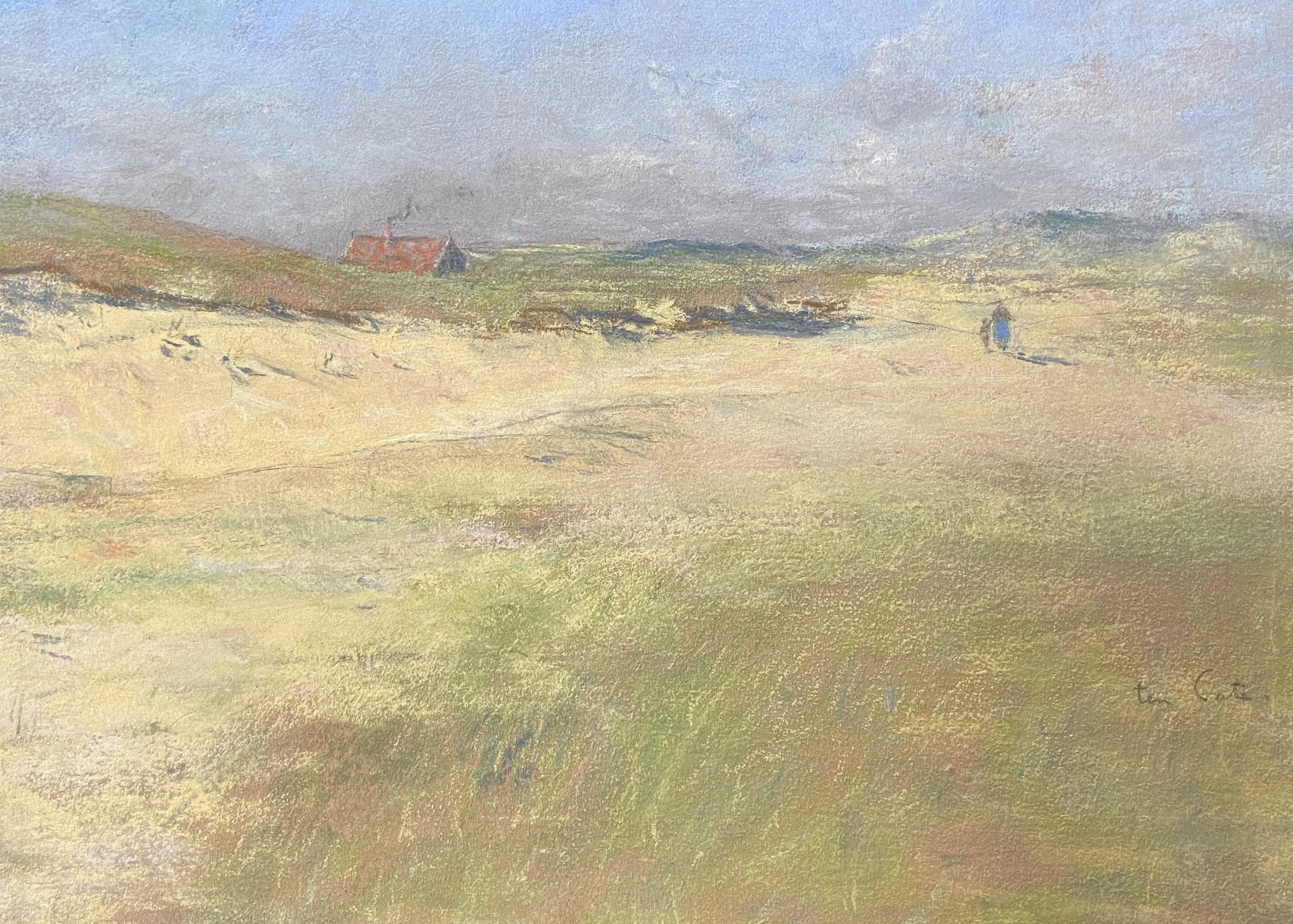 Siebe Johannes Ten Cate (1858-1908)  A Dune Landscape, pastel signed For Sale 2