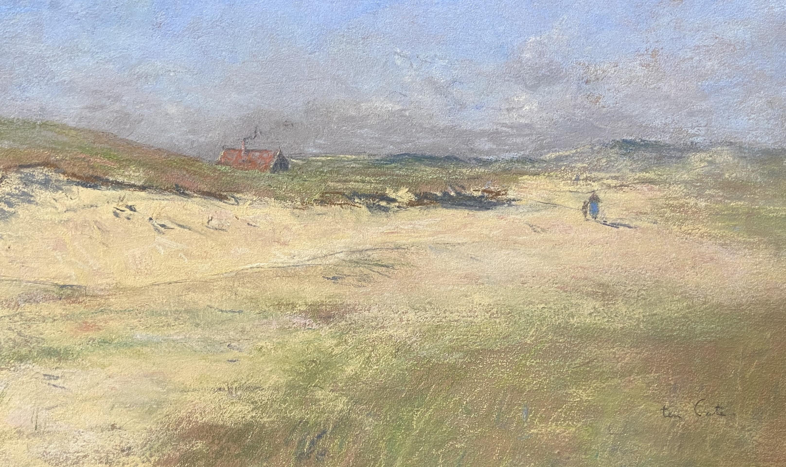 Siebe Johannes Ten Cate (1858-1908)  A Dune Landscape, pastel signed For Sale 4