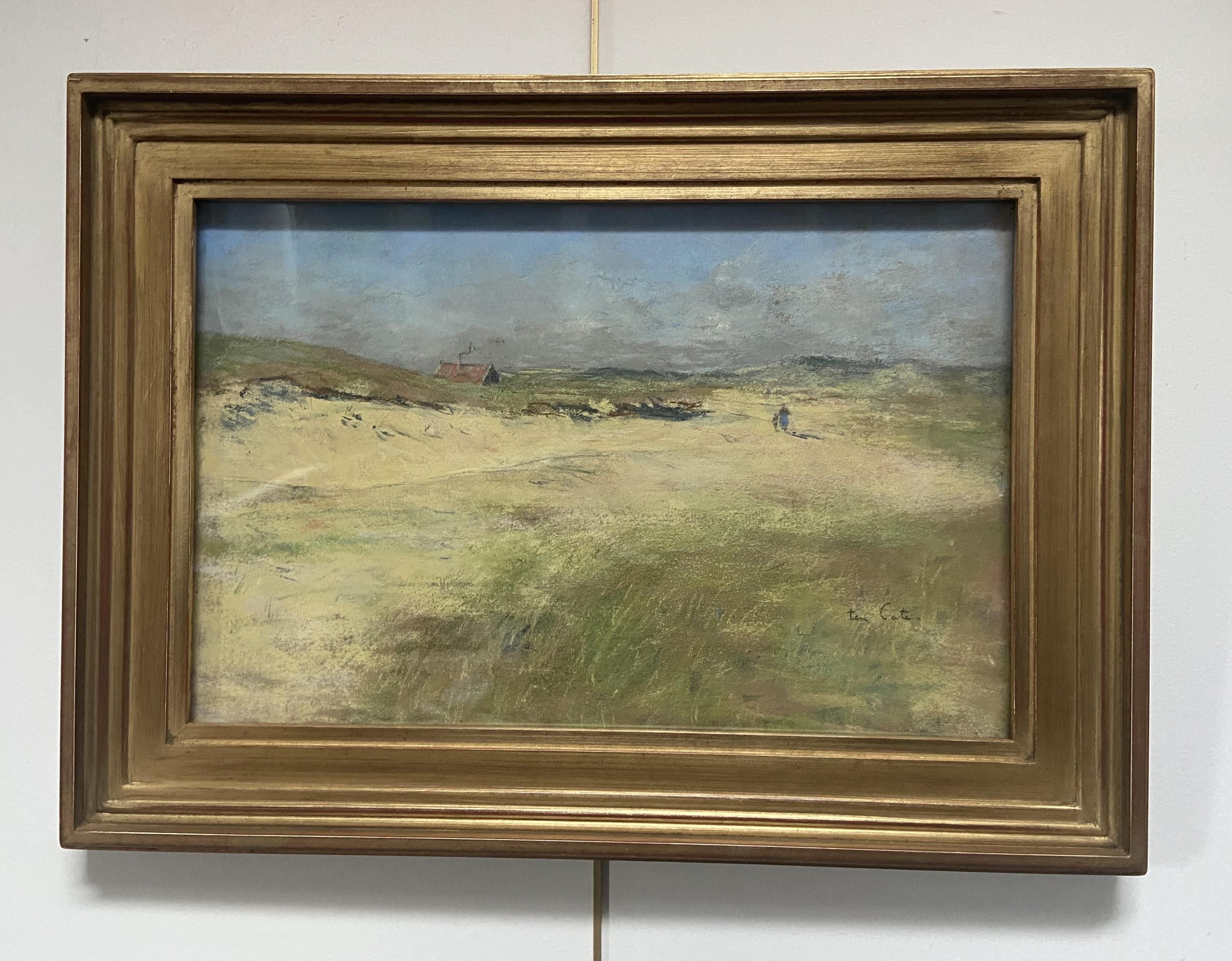 Siebe Johannes Ten Cate (1858-1908)  A Dune Landscape, pastel signed For Sale 5
