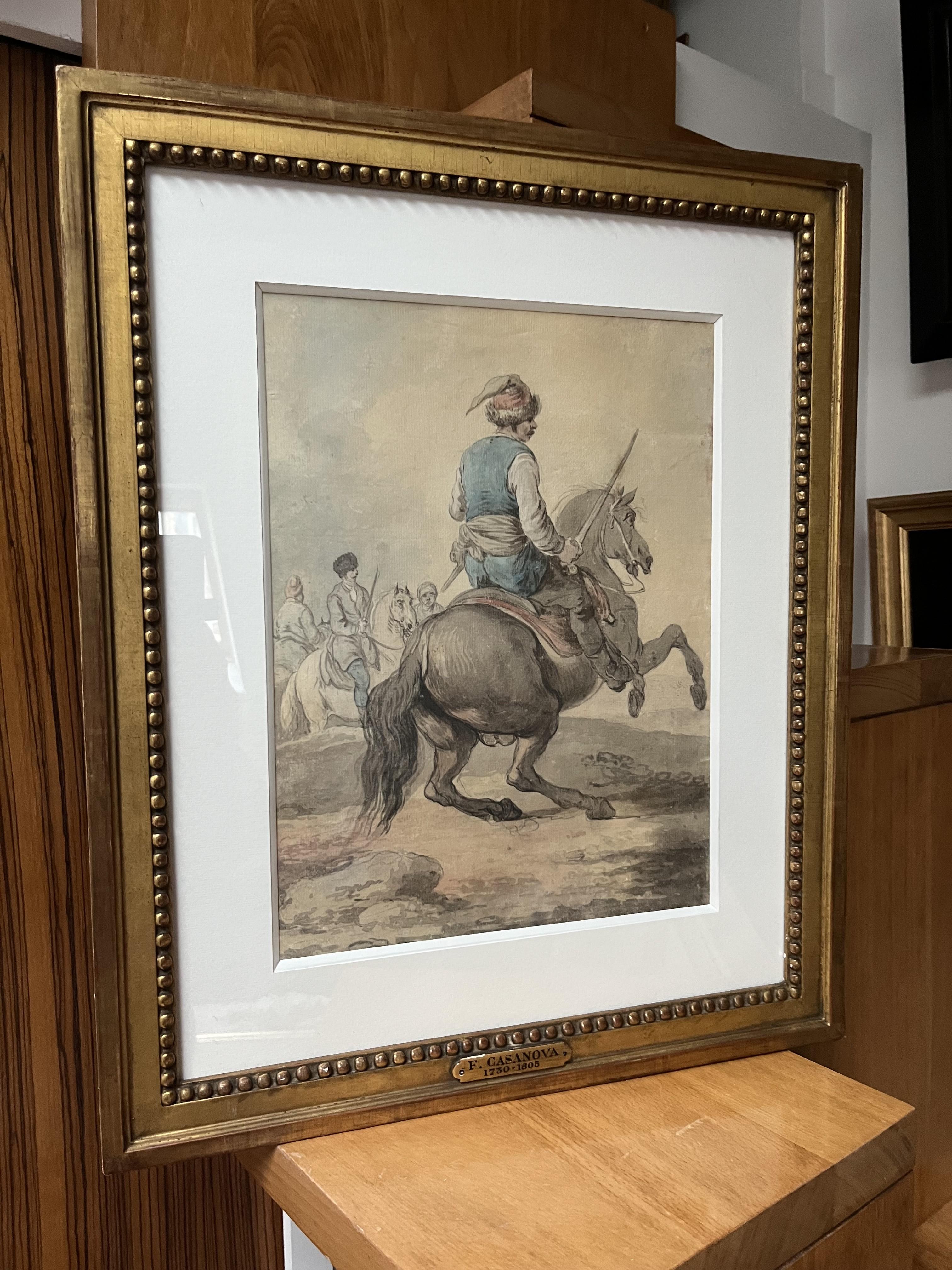 Attribuito a Francesco Casanova (1727-1803), Un combattimento mamelucco , acquerello in vendita 6