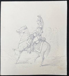 Edouard Detaille (1848 1912) Batallas y soldados, cuatro dibujos