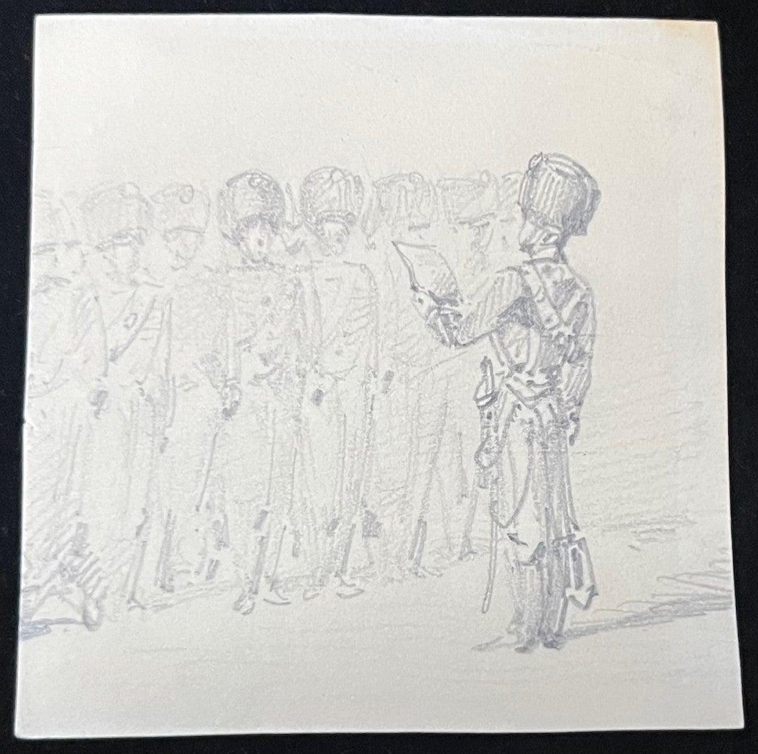 Edouard Detaille (1848 1912) Battles and soldiers, four drawings - Academic Art by Jean Baptiste Édouard Detaille