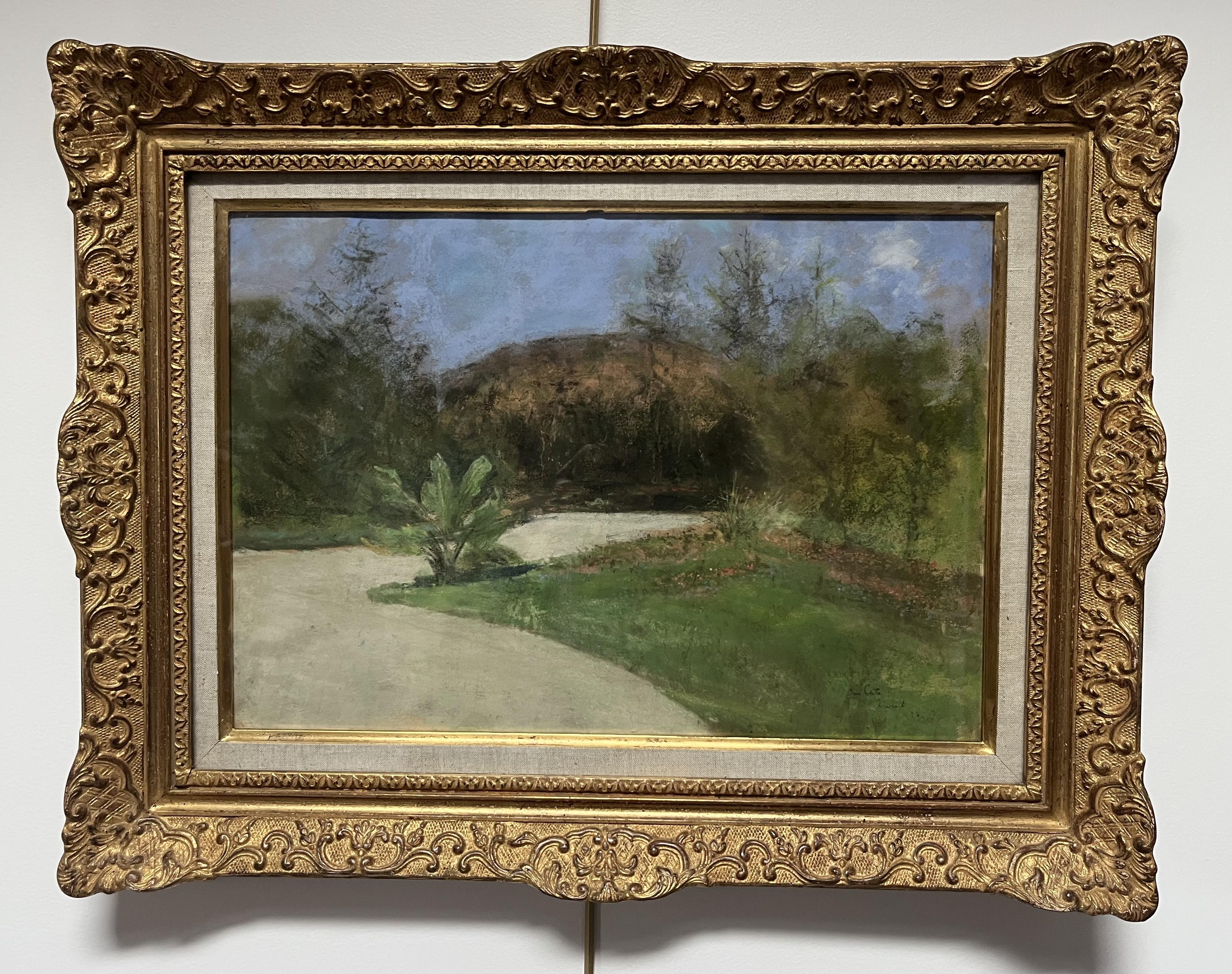 Siebe Johannes Ten Cate (1858-1908)  Un jardín en Zúrich, 1898, pastel firmado en venta 1