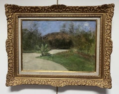 Siebe Johannes Ten Cate (1858-1908)  Un jardín en Zúrich, 1898, pastel firmado